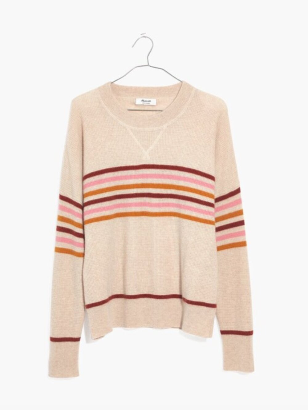 Madewell 100% Cashmere Sweatshirt in Hendry Stripe Size XL
